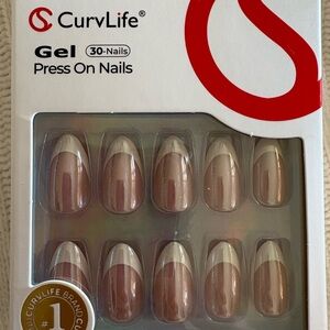New Curvlife Classic Grace Gel Press On Nails - Nude French Tip (30 Nails)